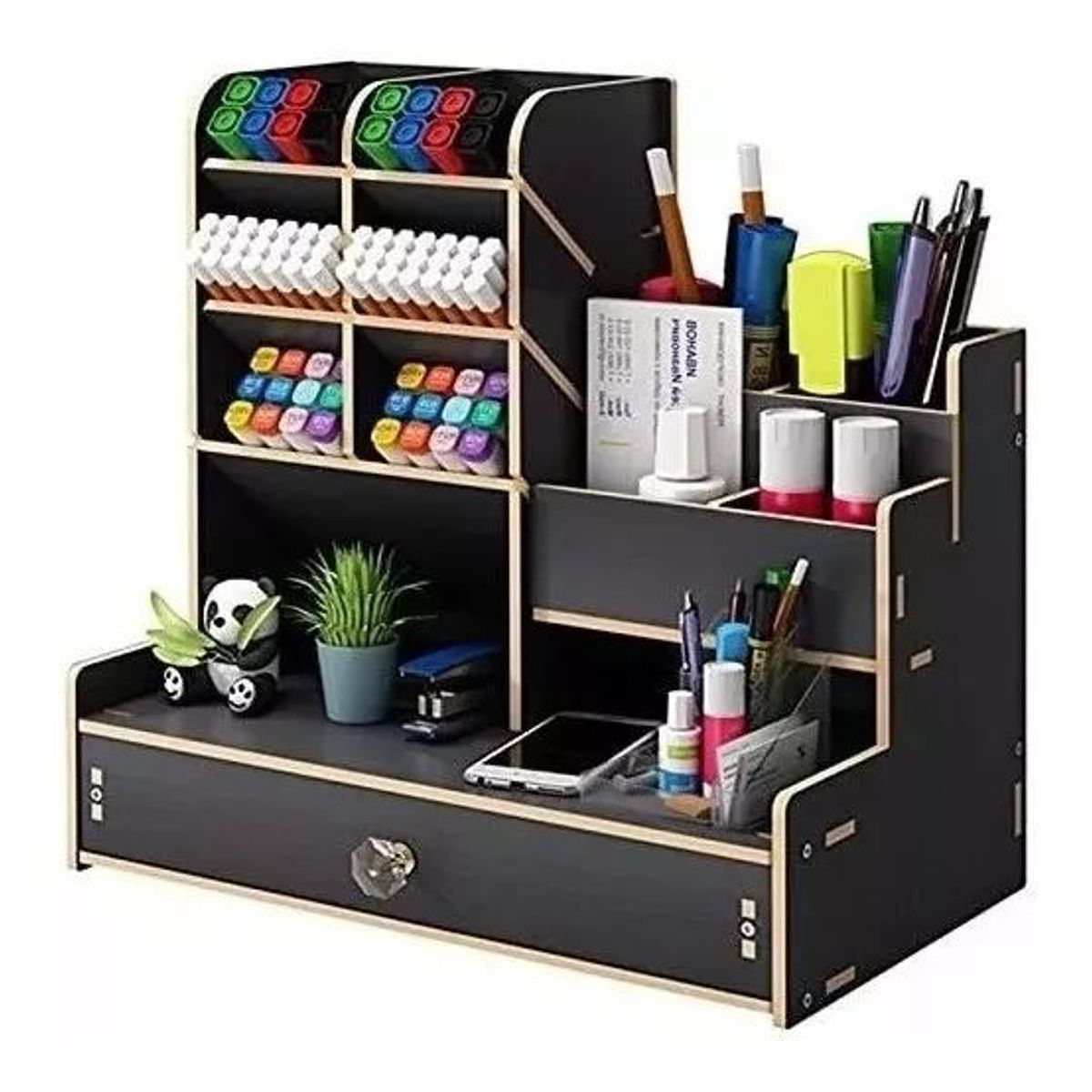 U BUY - Organizador De Lápices, Plumones, Oficina, Escritorio  Negro