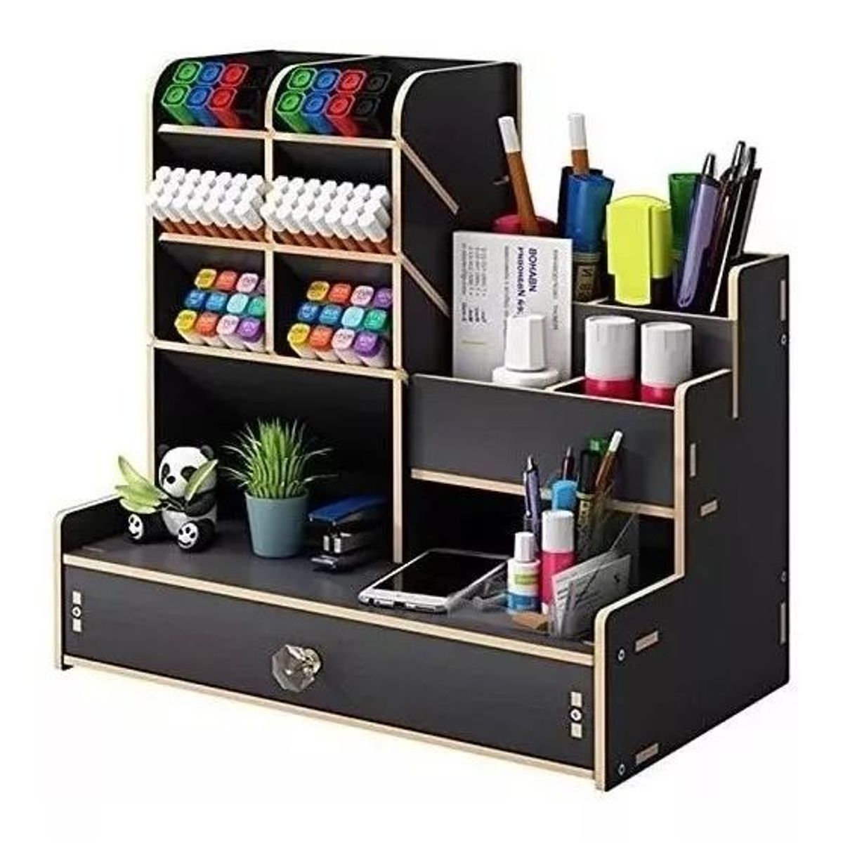 U BUY - Organizador De Lápices, Plumones, Oficina, Escritorio  Negro