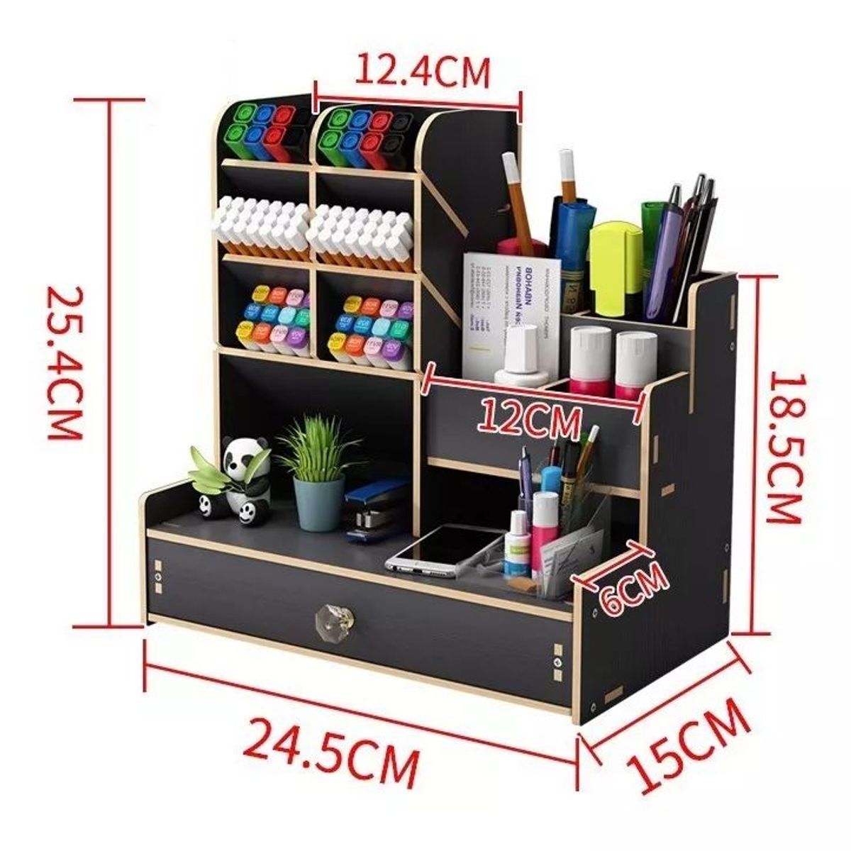 U BUY - Organizador De Lápices, Plumones, Oficina, Escritorio  Negro