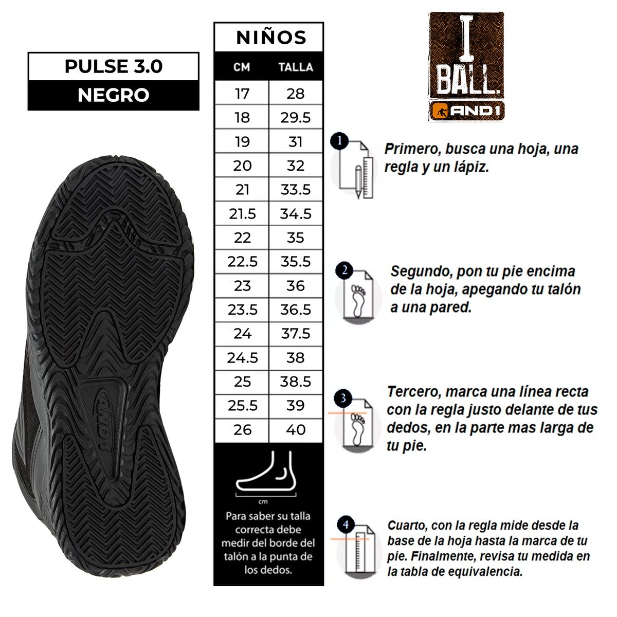 AND1 - Zapatillas Niños And1 Pulse 3.0 Gris / Morado - Gris