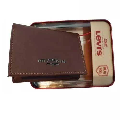 LEVIS Billetera De Cuero Levis Con Sistema Rfid Style Brown