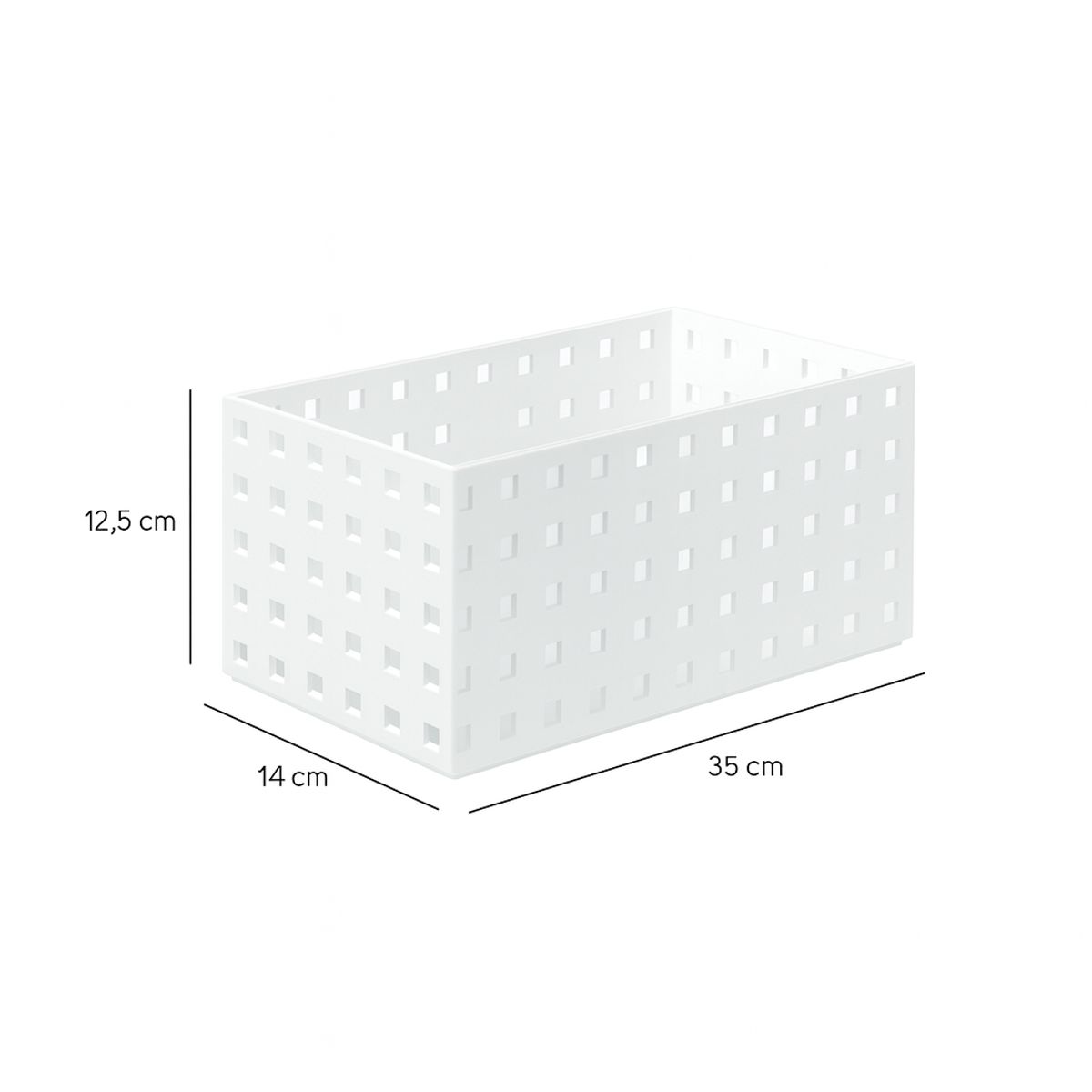 LIKE-IT - Contenedor Bricks Apilable Sin División Transparente 35x14x125cm Like it®