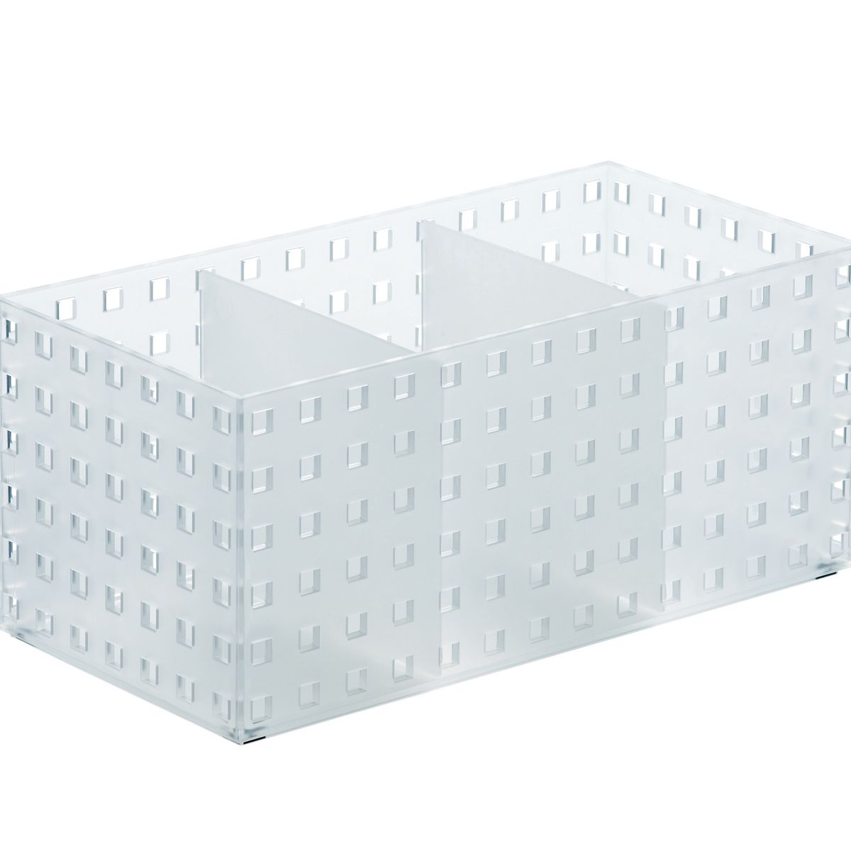 LIKE-IT - Contenedor Bricks Apilable 3 Divisiones Transparente 28x14x12,5cm Like it®