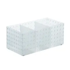 LIKE-IT - Contenedor Bricks Apilable 3 Divisiones Transparente 28x14x12,5cm Like it®