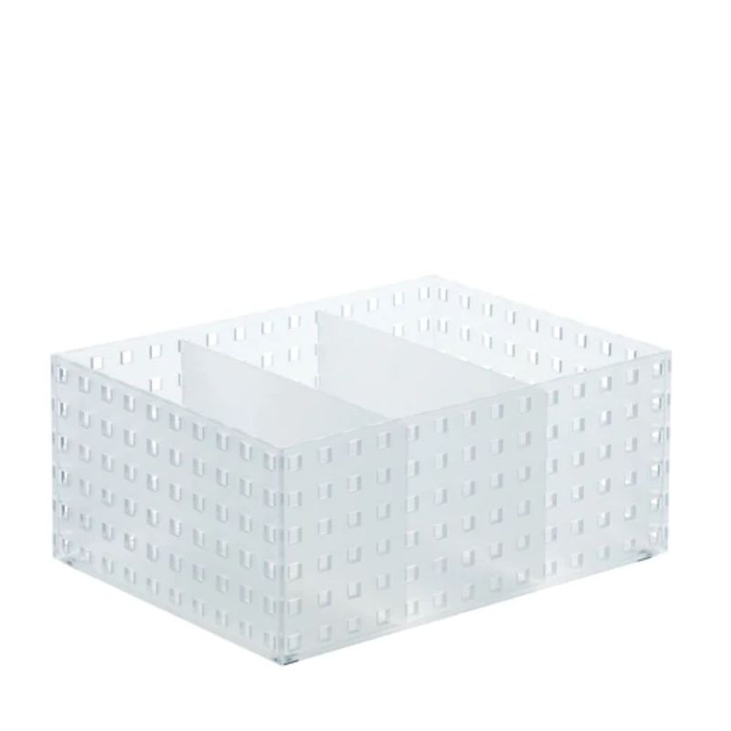 LIKE-IT - Contenedor Bricks Apilable 3 Divisiones transparente 21x28x12,5cm Like it®