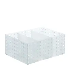 LIKE-IT - Contenedor Bricks Apilable 3 Divisiones transparente 21x28x12,5cm Like it®