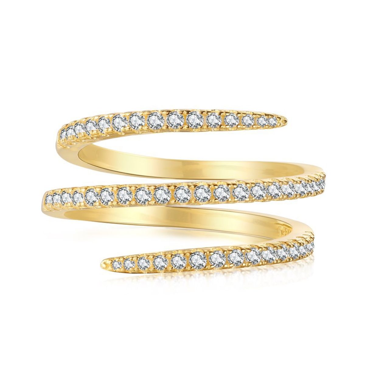 GENERICO - Anillo Ajustable Plata 925 Bañado Oro 18K - Octavia Gold