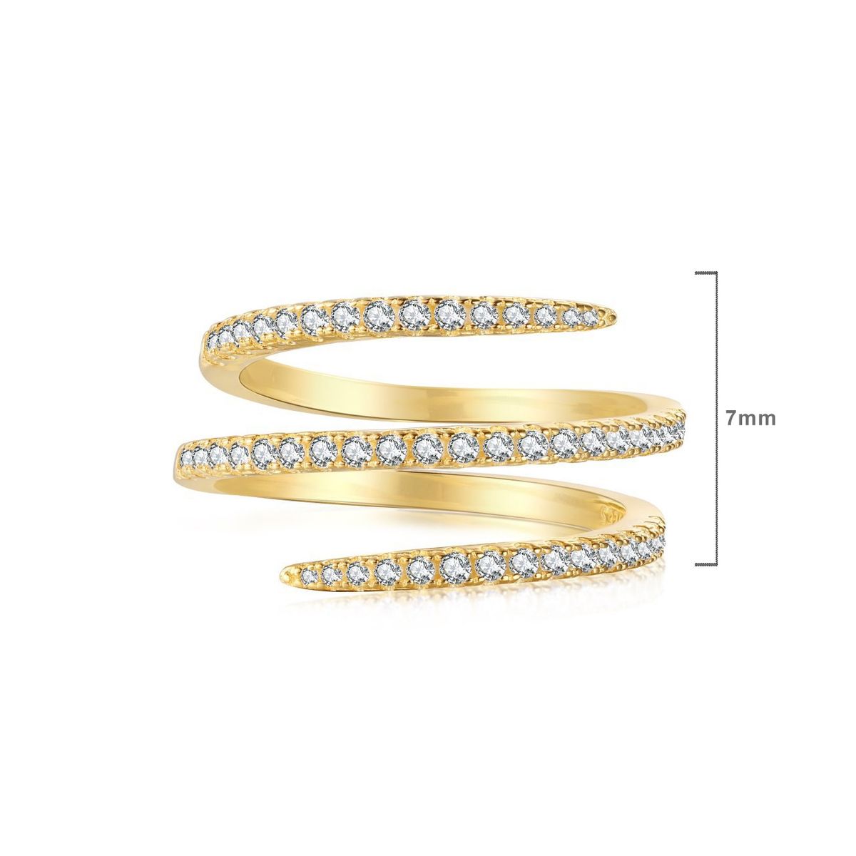 GENERICO - Anillo Ajustable Plata 925 Bañado Oro 18K - Octavia Gold