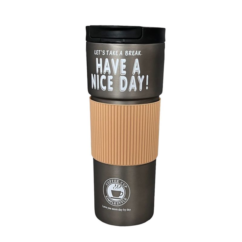 GENERICO - Termo Agua Caliente Y Fria Cafe Vaso Termico Metalico 500ml G