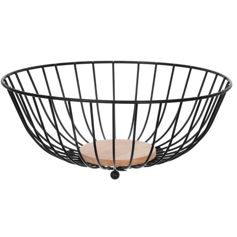 GENERICO - Cesta De Frutas Verduras Frutero Centro De Mesa Con Madera