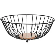 GENERICO - Cesta De Frutas Verduras Frutero Centro De Mesa Con Madera