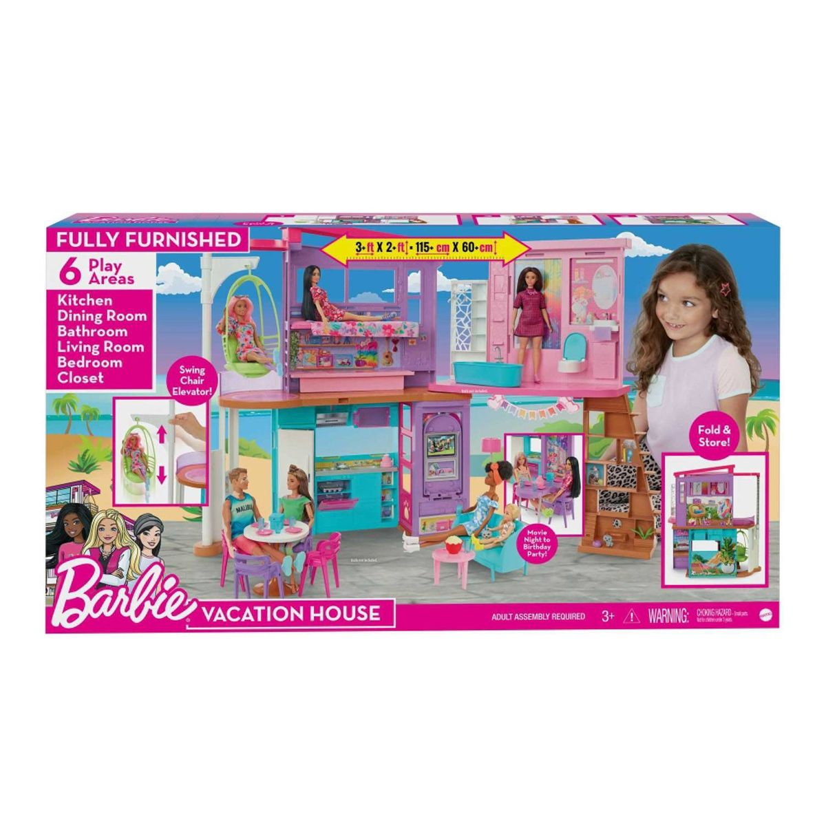 MATTEL - Casa Barbie Malibu Con Accesorios Original Mattel