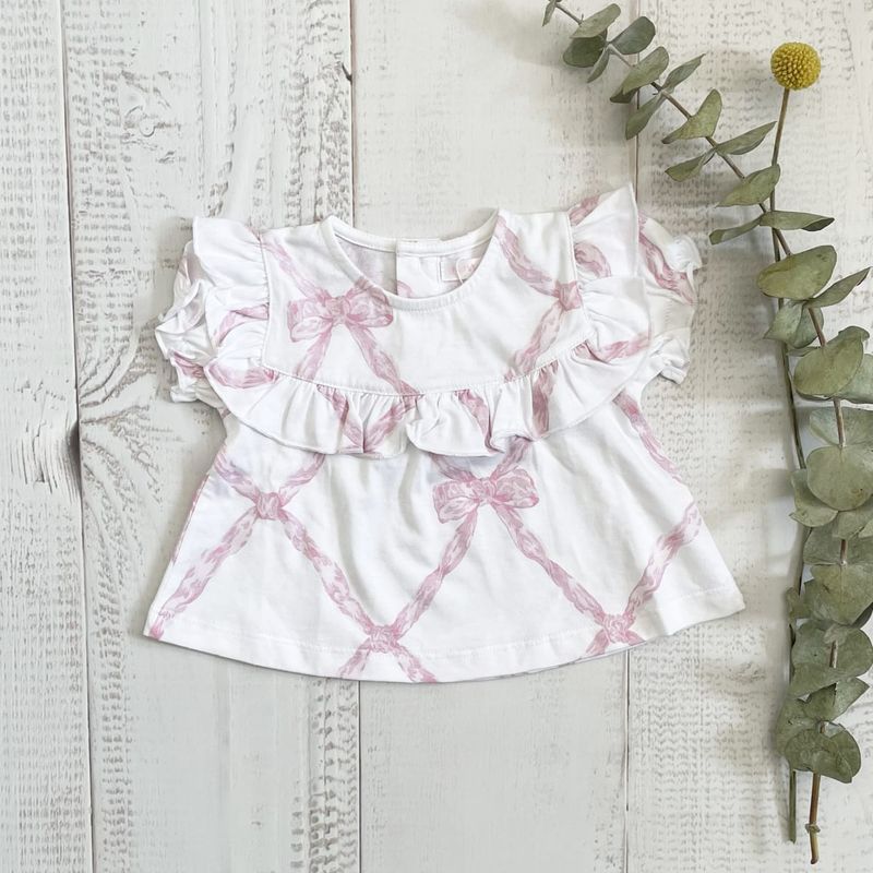 WAWABABY - Blusa Niña Bebe MC Lucia Rosado