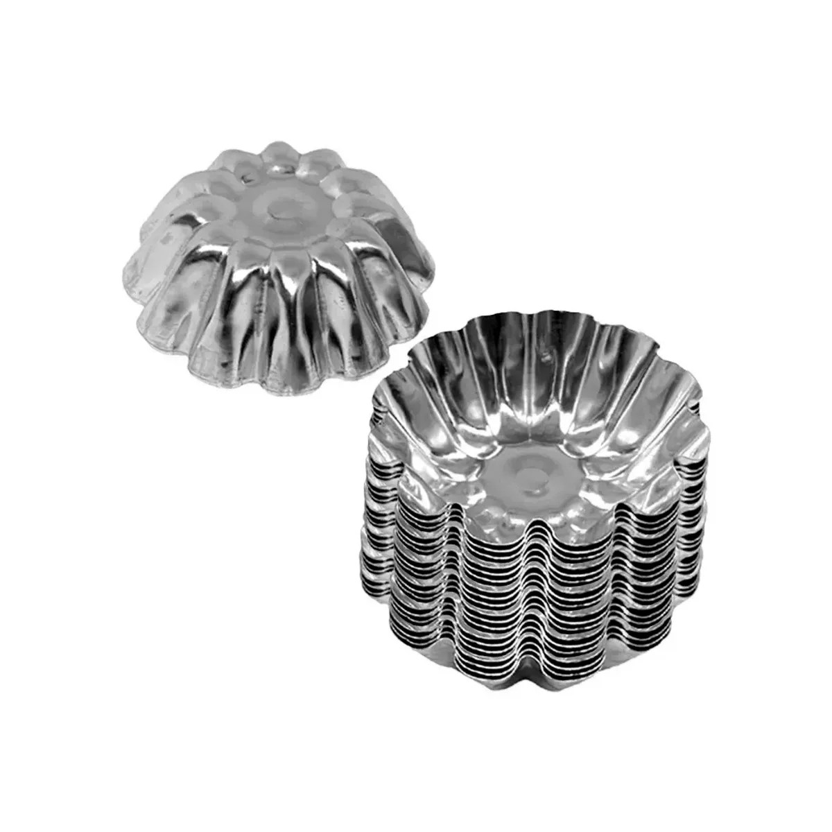 IRM - Pack X24 Molde Mini Tartaleta Mole Tarta Moldes Aluminio Molde 55cm