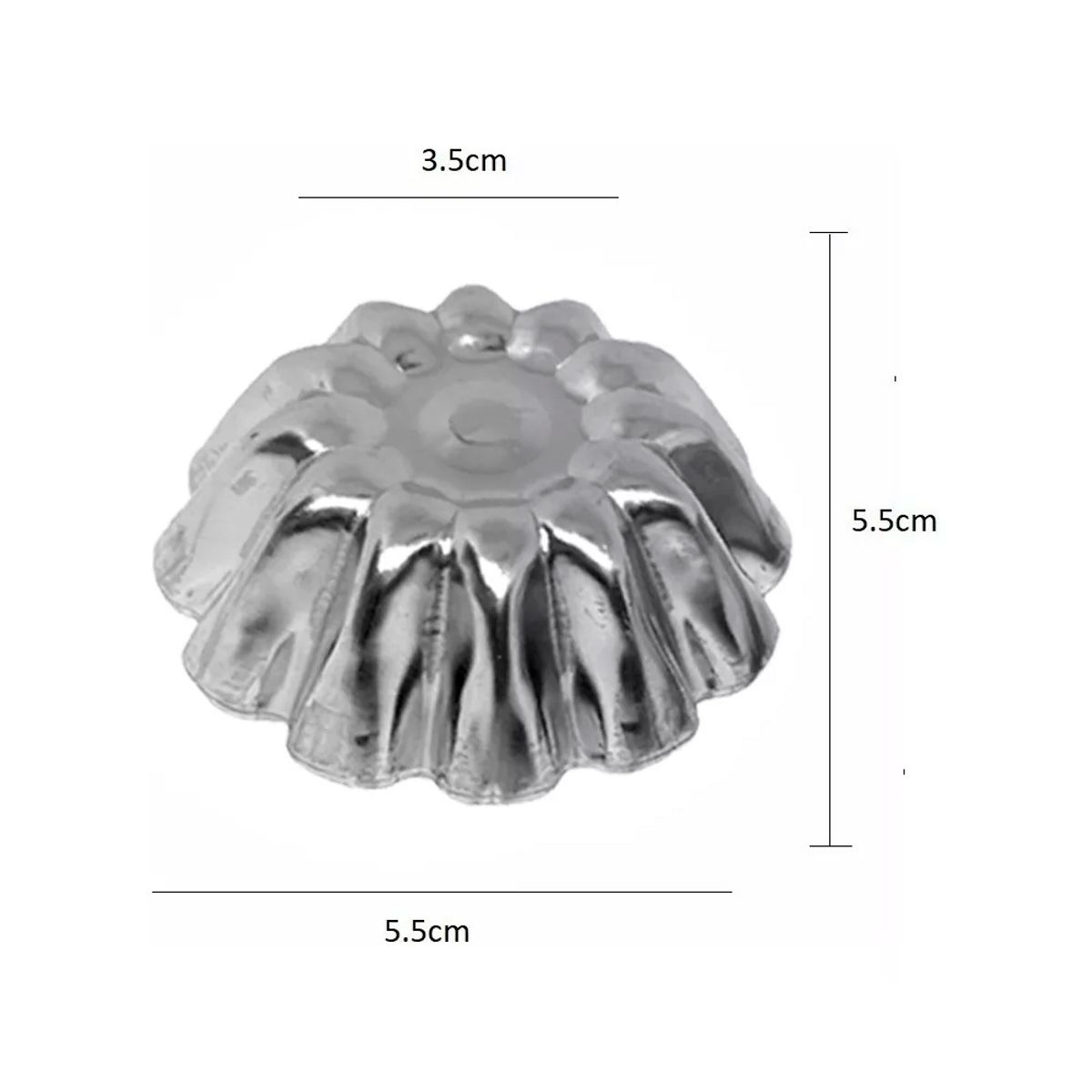 IRM - Pack X24 Molde Mini Tartaleta Mole Tarta Moldes Aluminio Molde 55cm