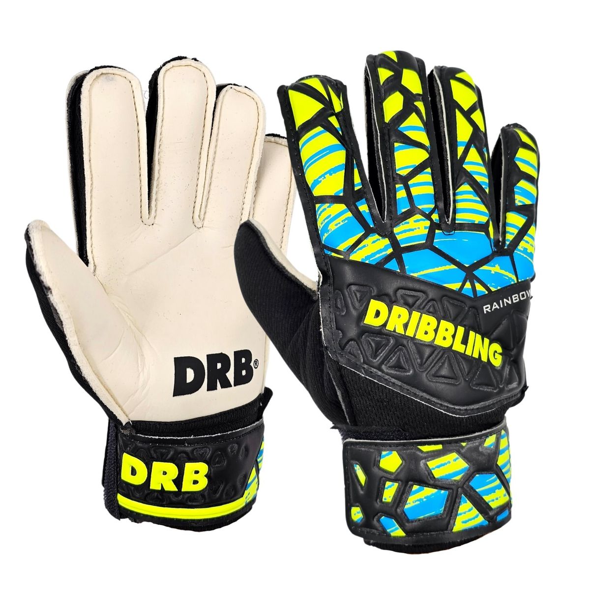 DRB - Guantes Arquero Futbol Con Ferula Para Niños Drb Rainbow