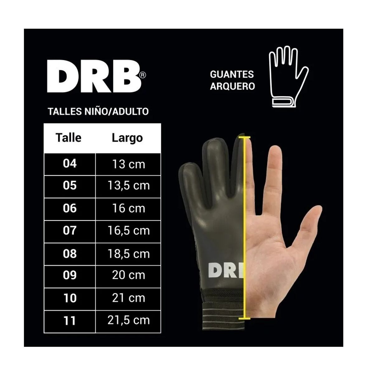 DRB - Guantes Arquero Futbol Con Ferula Para Niños Drb Rainbow