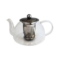 TETERA DE VIDRIO 1 LT CON INFUSOR DE ACERO INOXIDABLE