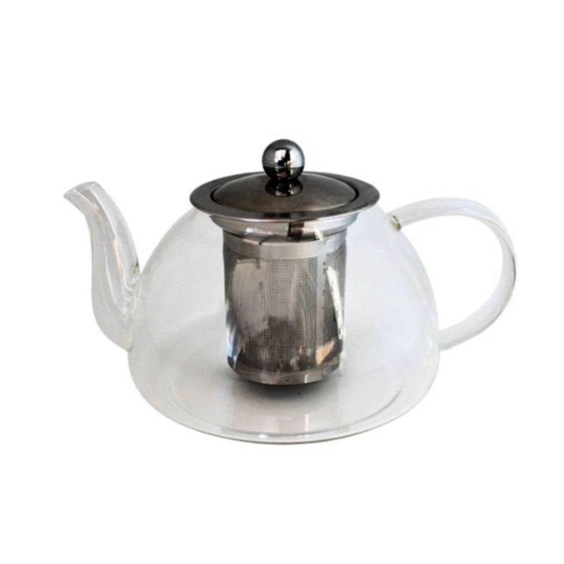 GLASSO - TETERA DE VIDRIO GLASSO 1 LT CON INFUSOR DE ACERO INOXIDABLE GLASSO