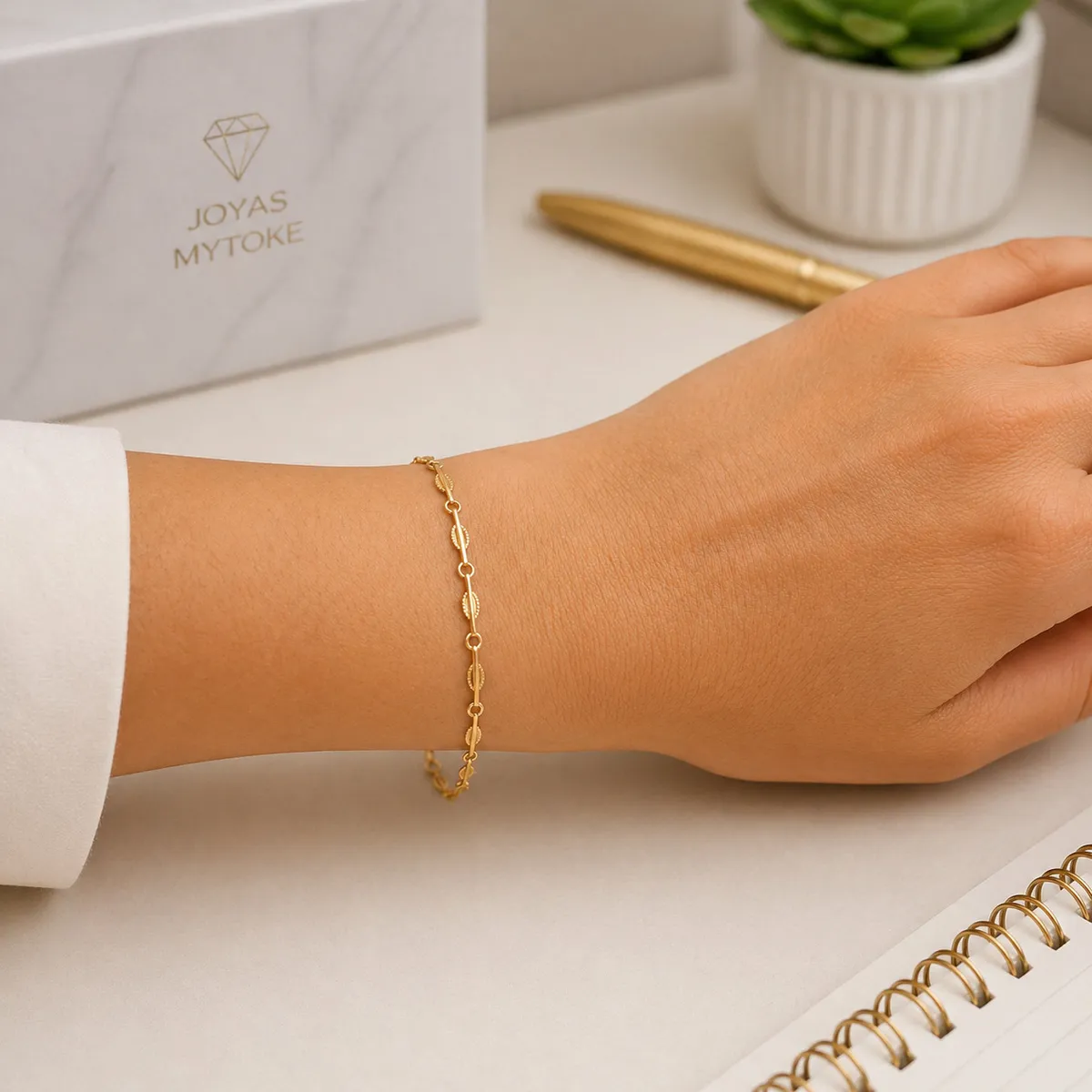 JOYAS MYTOKE - Pulsera Oro 18 Kilates Modelo Veronica Mujer Clasica