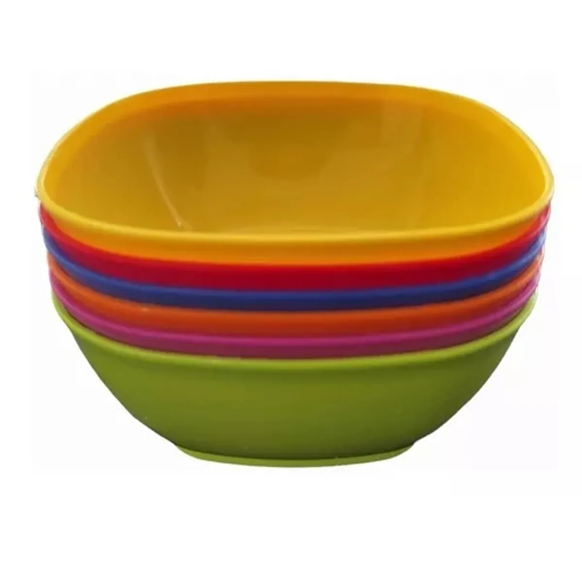 GENERICO - 6 Bowls Pocillos Cereales Postres Plástico Reutilizable 12cm