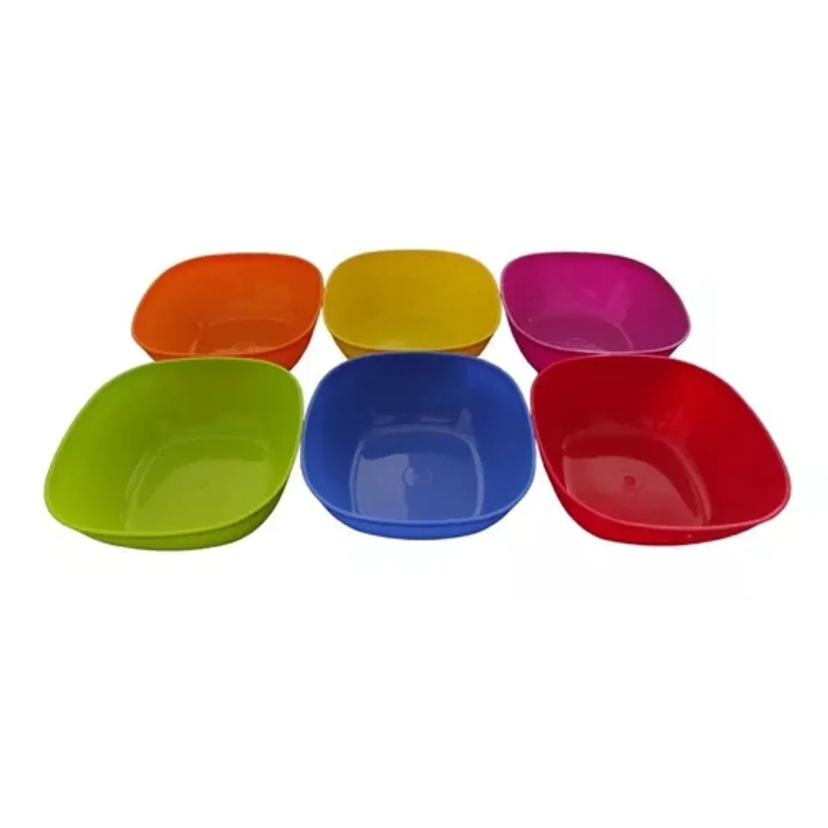 GENERICO - 6 Bowls Pocillos Cereales Postres Plástico Reutilizable 12cm
