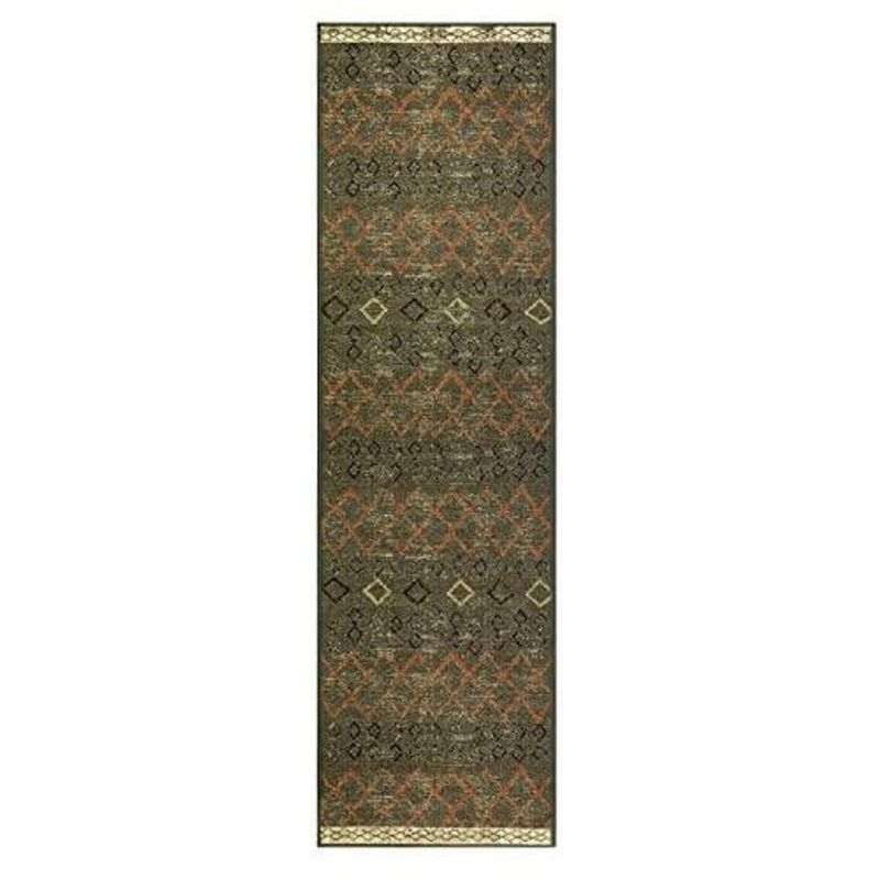 MROTTO - ALFODIA Alfombra de Pasillo Verde 60 x 550 cm Antideslizante.