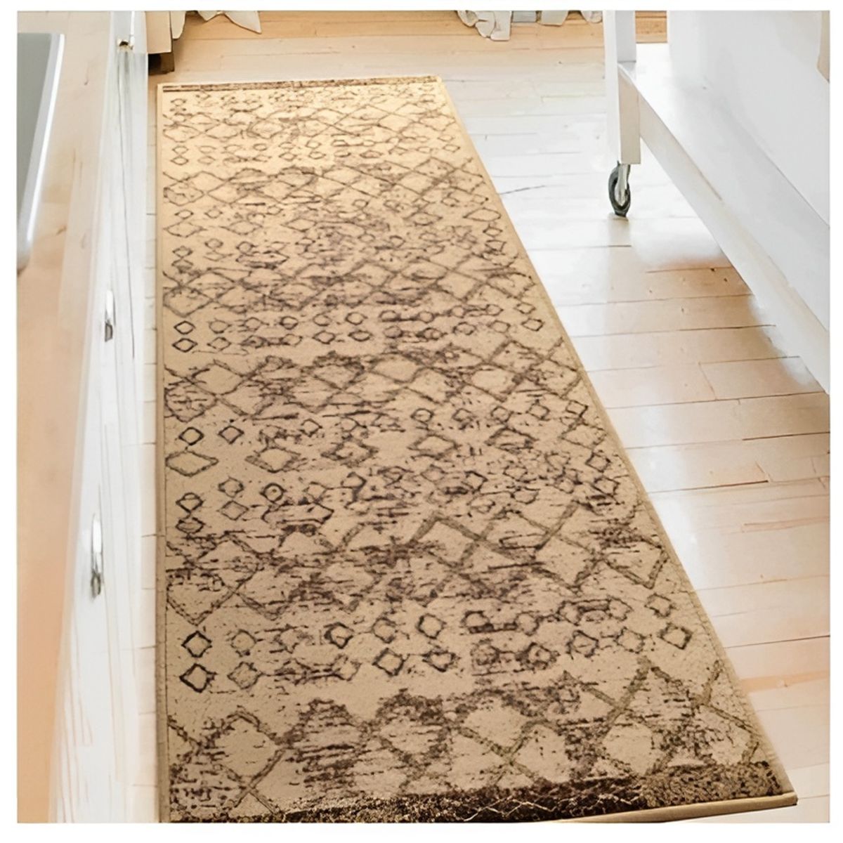 MROTTO - ALFODIA Alfombra de Pasillo Beige 60 x 550 cm Antideslizante