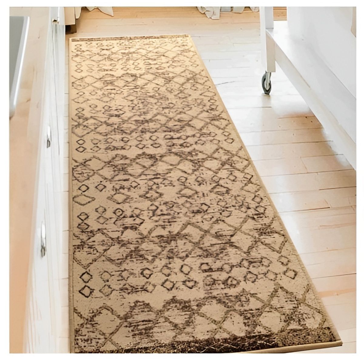 MROTTO - ALFODIA Alfombra de Pasillo Beige 60 x 550 cm Antideslizante