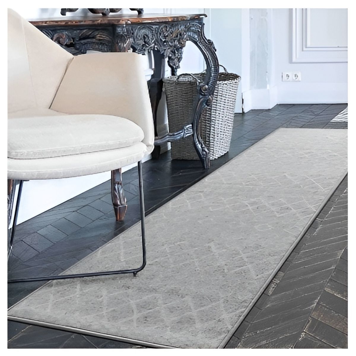 MROTTO - ALFODIA Alfombra de Pasillo Gris 60 x 550 cm Antideslizante
