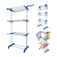 Tendedero Ropa Perchero Plegable Colgador De 3 Niveles