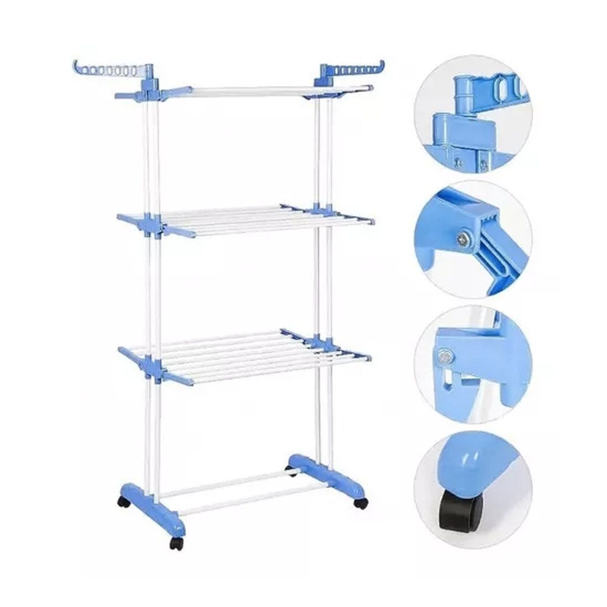 GENERICO - Tendedero Ropa Perchero Plegable Colgador De 3 Niveles