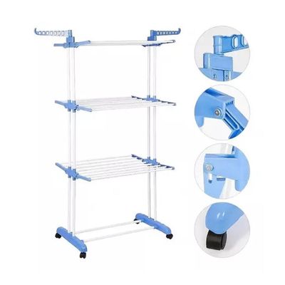 Imagen 2 del producto Tendedero Ropa Perchero Plegable Colgador De 3 Niveles