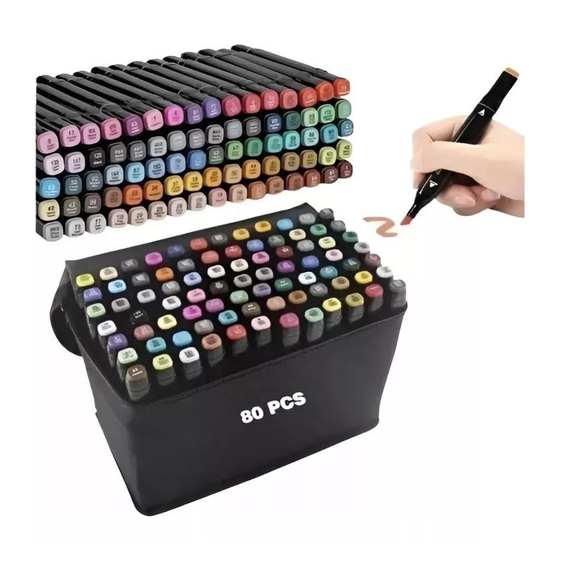 GENERICO - 80 Lapices Para Colorear Lapices Colores Plumones Marcador