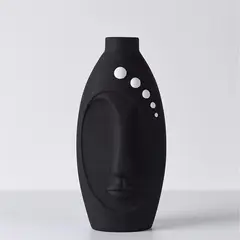 GENERICO - Jarrón Florero Macetero Decorativo Con Cara