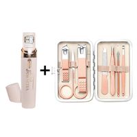 Kit Maquina Depiladora Facial Para Mujer + Set de Manicura