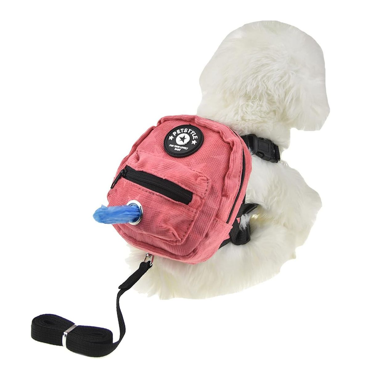 LELOX - Arnés Mochila para Perros con Correa Rosa L