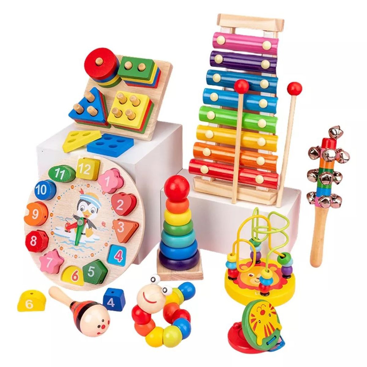 KUANGYE - Juguetes Aprendizaje De Madera Didáctico Para Niños Bebés