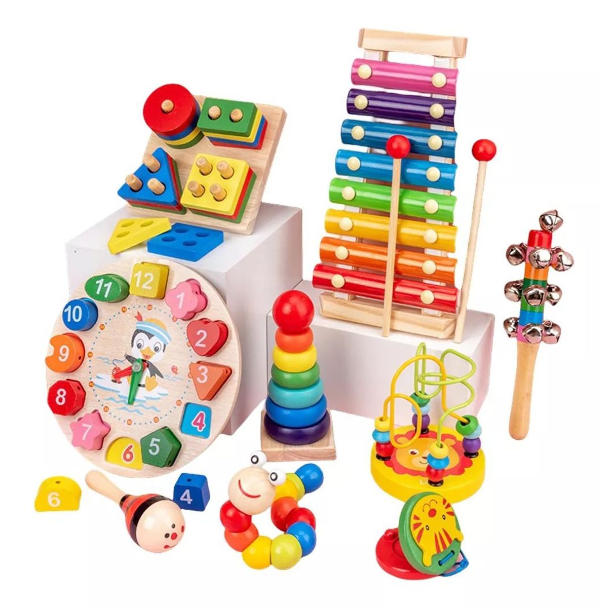 KUANGYE - Juguetes Aprendizaje De Madera Didáctico Para Niños Bebés