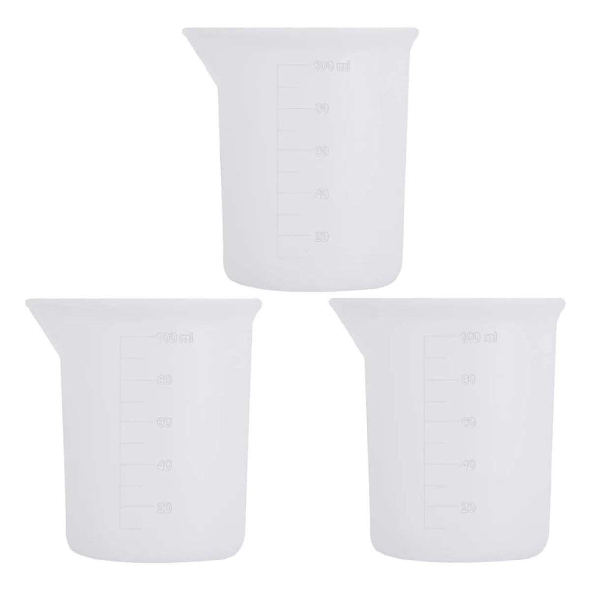 KUANGYE - Vasos Medidores Para Resina Epóxica 100 Ml Pack 3
