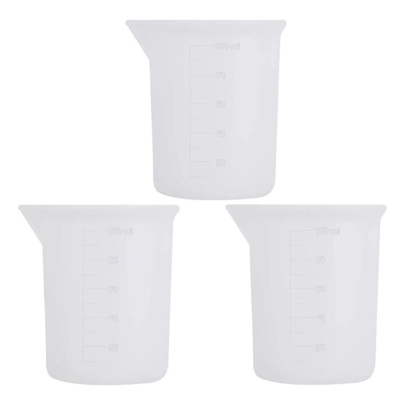 KUANGYE - Vasos Medidores Para Resina Epóxica 100 Ml Pack 3