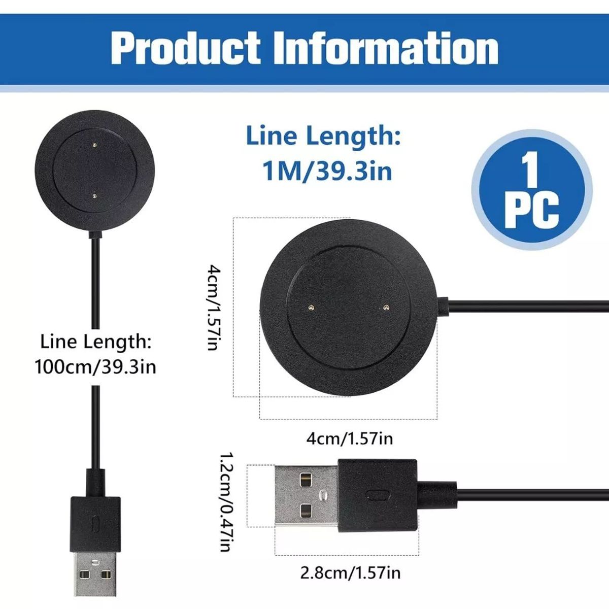 KUANGYE - Cargador Magnético Para Xiaomi Mi Watch