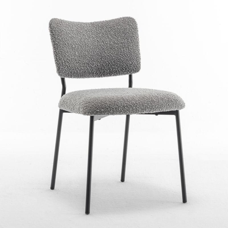MEUBLE - MARSELLA silla gris bouclé