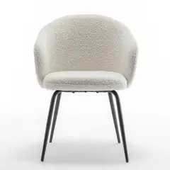 MEUBLE - LILLE silla blanco bouclé