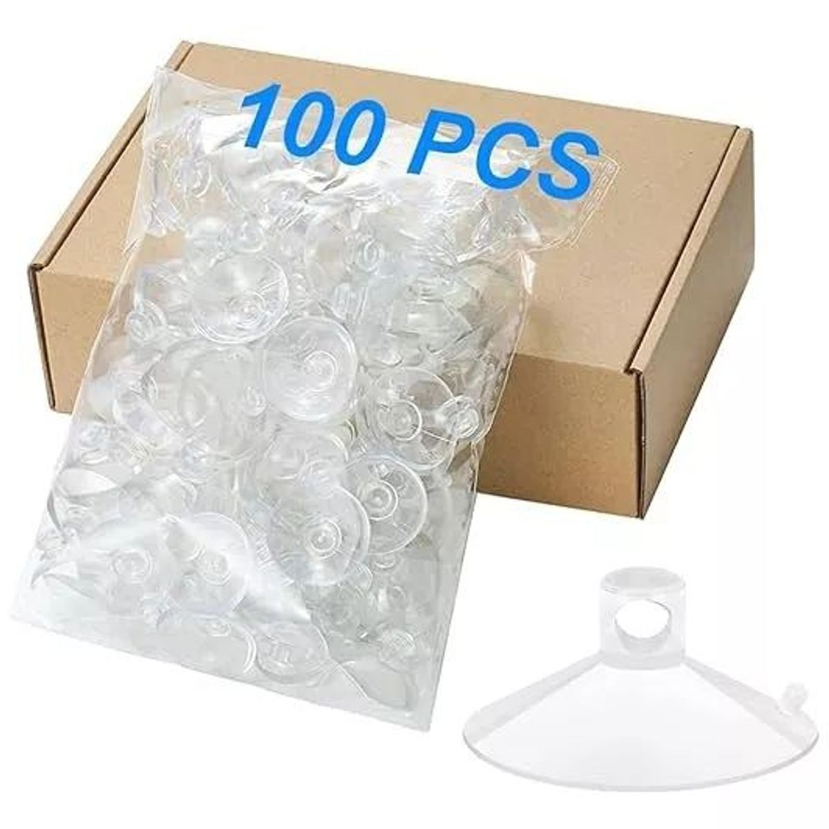 KUANGYE - 100 Ventosa Chupón Para Vidrio Manualidades Colgantes 2,5cms