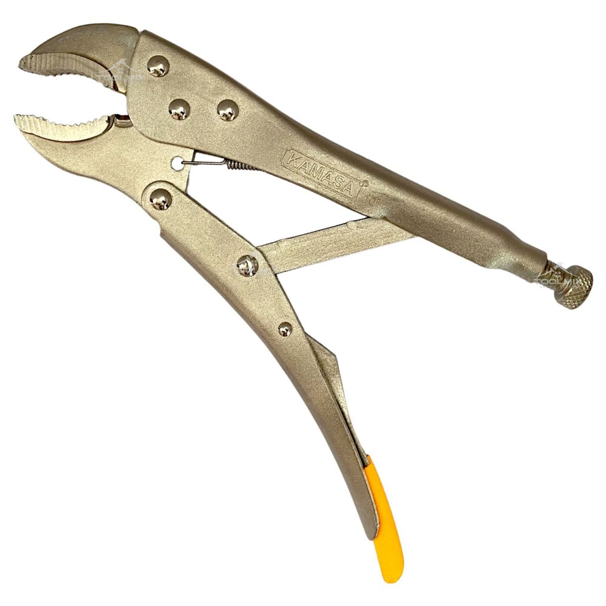 KAMASA - Alicate Caimán De Presión Boca Curva 10 Profesional Kamasa