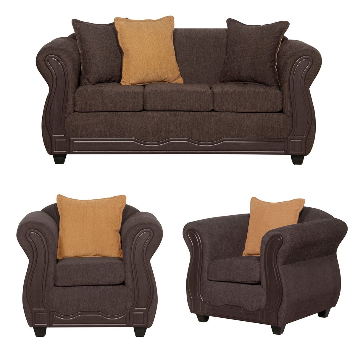 BLACK FACTORY - Juego de Living 3 1 1 Barcelona Cafe