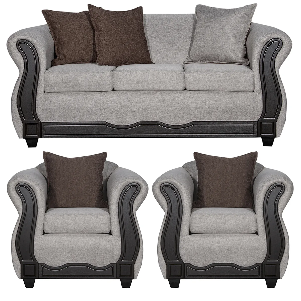 BLACK FACTORY - Juego de Living 3 1 1 Barcelona Beige