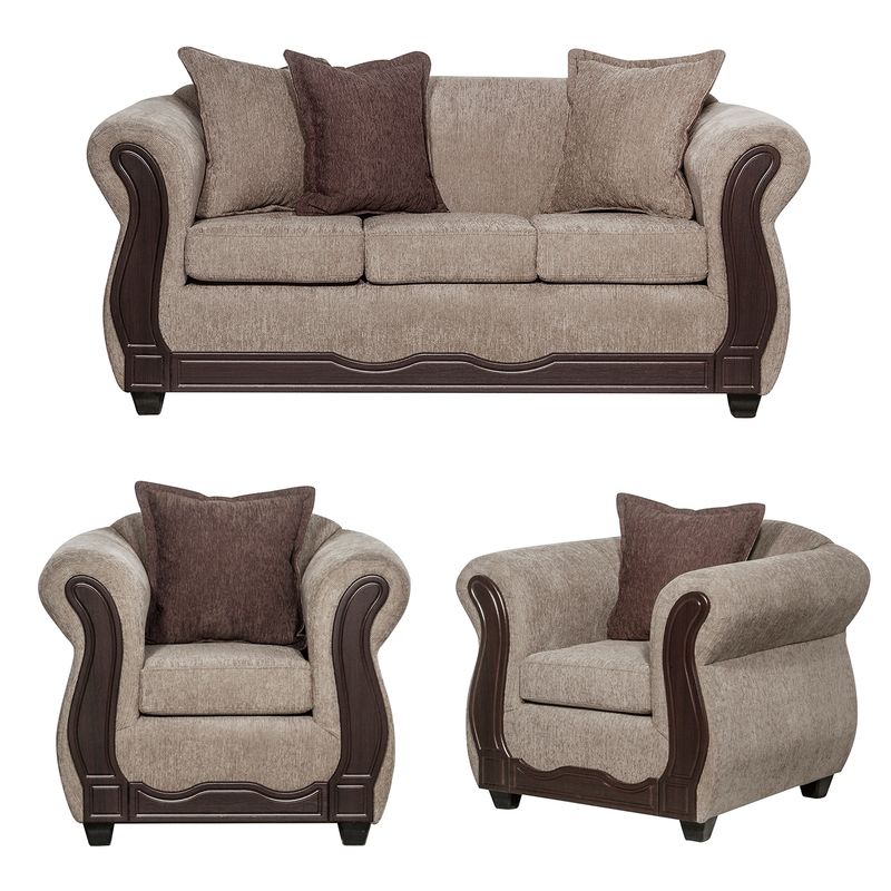 GENERICO - Juego de Living 3 1 1 Barcelona Beige