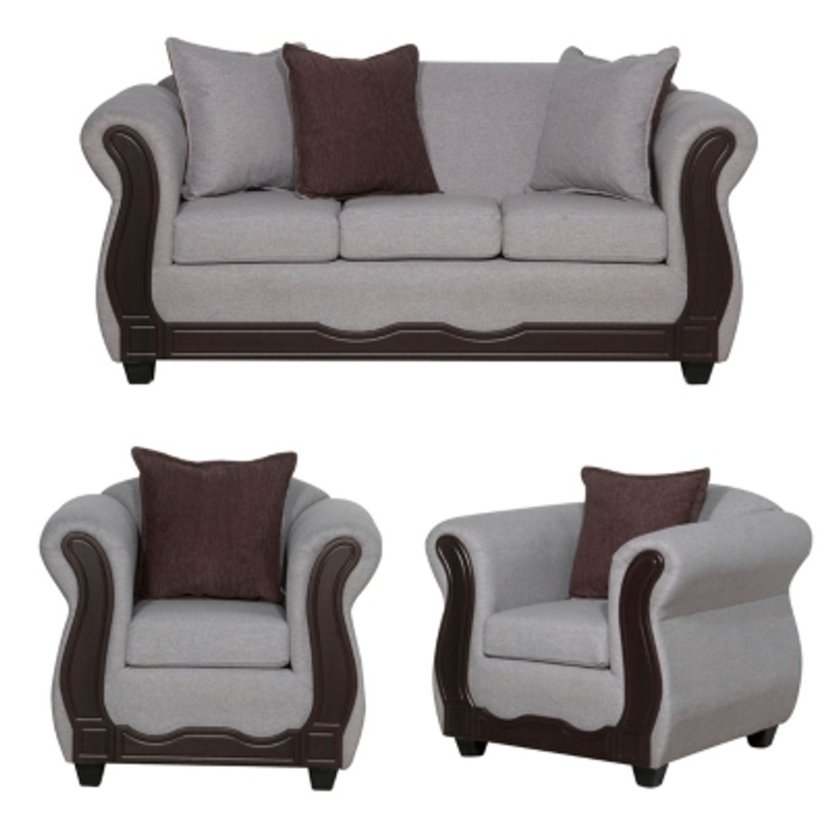 BLACK FACTORY - Juego de Living 3 1 1 Barcelona Crema